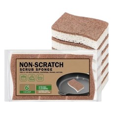 스완 양면 논스크레치 후레시 수세미 화이트, 6개, 1개