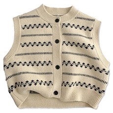 Golden Rabbit 兒童寬鬆針織背心 遊樂場