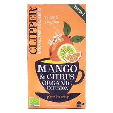 CLIPPER 芒果柑橘茶包, 20入, 1個, 1.8克