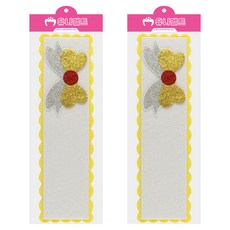 유니아트 펠트 신리본판글리터, 노랑, 2개