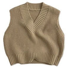 Golden Rabbit 兒童寬鬆版針織V領背心