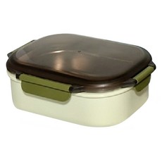 生活King 馬卡保鮮隔熱餐盒 無分層 Set 601~800ml 密封PP材質, 綠色, 1組