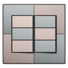 TILINS 單切六開關 綠米色 + 深灰色, 1個