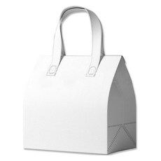 Inp 保溫保冷 不織布提袋, 白色, 10個