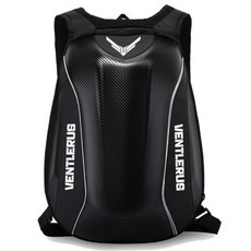 VENTLERUS 可收納全罩式安全帽 擴充碳纖維硬殼自行車騎行後揹包, 碳纖黑, 1個