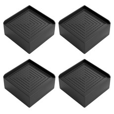 엘로템즈 높이조절 가구받침대 1단, 블랙, 4개