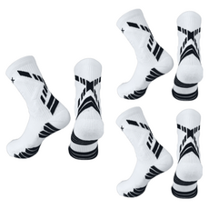 HnEx 加厚X字運動襪, 白色, 3個