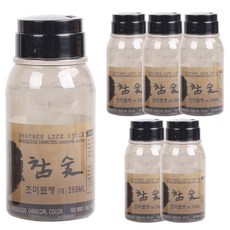 ALS 竹炭調味料瓶 大, 6個, 250ml