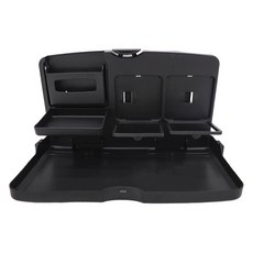 코히모 차량용 멀티 테이블 컵홀더 핸드폰 수납 헤드레스트 폴딩 거치대 5W0067, 1개, 블랙