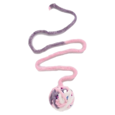 DoggyMan 多格漫 炫彩逗貓球, 木天蓼 電光紙, 1個, 長尾巴 粉色