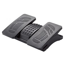 Coms Mart 左右分離式中央指壓板可調角度腳踏板 DJ366, 黑色