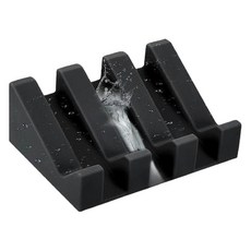 셀리빙 모던 호텔 논슬립 실리콘 비누받침, 블랙, 1개