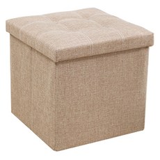 Luaz 布料收納化妝椅凳 小型 LUAZ-H13, 米色, 1個