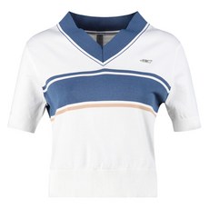 luxgolf 女款V領撞色短袖針織衫 LB4M616W