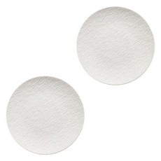 摩登集 石紋平盤 大 25.5 x 2.3 cm YJ650, 白色, 2個, 單品