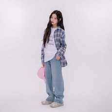 applepink 女童氣球版型水洗丹寧褲 U103