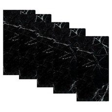 러블리팜 시트메이트 손쉽게 붙이는 벽면 데코 폼블럭 대리석 시트지 5p, 오닉스블랙