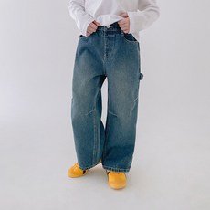 BerryCloset 青少年男童Oil褶飾丹寧褲