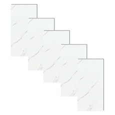 LOVELY FARM Sheetmate 輕鬆黏貼牆面裝飾泡棉磚 大理石壁貼 5入, 大理石白, 5個