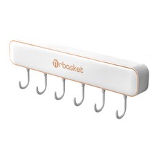 Nrbasket 壁掛式聯排掛鉤 35 x 11 x 5.7cm, 白金色, 1個