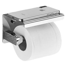Celliving 飯店式免鑽孔全不鏽鋼衛生紙架, 銀色, 1個