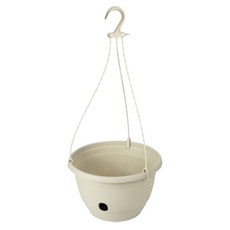 Homeflow 室內外多用途懸掛式塑膠花盆, 白色, 1個