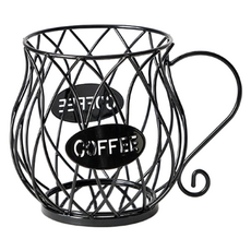 Khohimo 大容量咖啡膠囊收納籃 5W0060, 壺形黑色, 1個