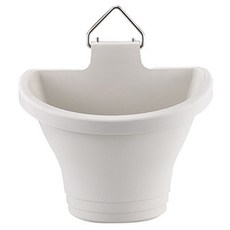 Homeflow 歐式居家園藝壁掛懸掛式多肉植物塑膠花盆, 白色, 1個