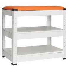 HICKIES 鐵製框架長椅鞋收納架, 橘色, 第二階段