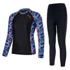 아쿠아티카 여성용 래쉬가드 상의 + 워터 레깅스 세트 AQAWBV-BK