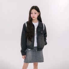 applepink 兒童水洗丹寧牛仔夾克 U102