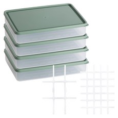 비트리 부드럽게 휘어지는 냉동 정리용기 세트 GREEN, 1개, 용기 1.5L 4p + 소분칸칸이 9칸 + 소분칸칸이 35칸