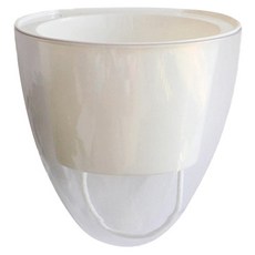 Homeflow 透明圓錐形塑膠黏貼片型花盆, 單一顏色(白色), 1個