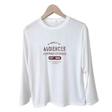 라라온 여성용 레터링 라운드넥 기본핏 티셔츠 TSP1873