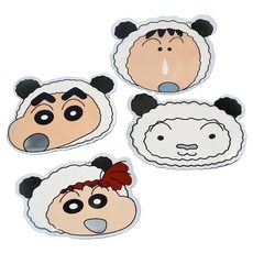 Leto 蠟筆小新角色臉型鋁箔夾鏈袋 4款 x 4入組, 1套, 小(S)