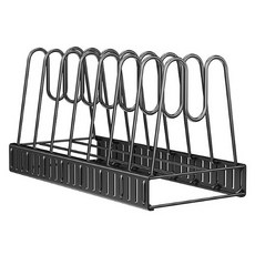 平底鍋收納站立式層架 置物架, 黑色, 1層, 1個