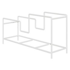 獨立式平底鍋多功能收納整理架, 白色, 1層, 1個