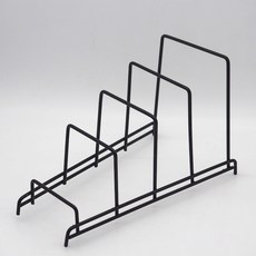 스탠드 후라이팬 정리대, 블랙, 1개, 1단