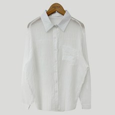 PEONIST 開領口袋簡約襯衫長袖罩衫