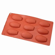 베스톰 마들렌느 조가비 실리콘몰드 9구, 브라운, 1개