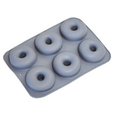 Bestom 高級烘焙模具 甜甜圈6孔 小, 灰色, 1個
