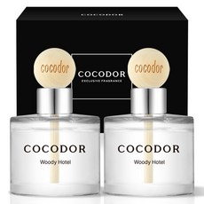 코코도르 우드볼 차량용 디퓨저 50ml 2개입, 우디호텔, 1개