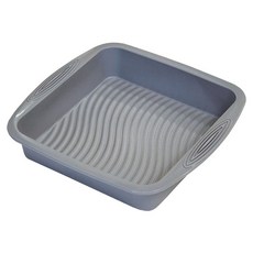 Besutom 高級烘焙模具 布朗尼蛋糕方形烤盤, 灰色, 1個