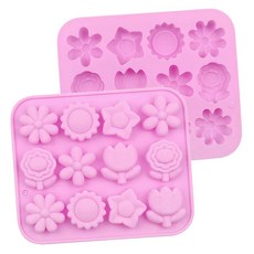 Bestom 野花模具 12孔 迷你, 2個, 粉紅色