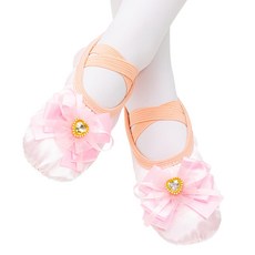 女童用 Toto Ballet 閃亮水鑽裝飾芭蕾舞鞋