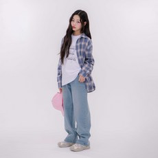 applepink 兒童氣球版型水洗牛仔褲 U103