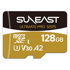 SUNEAST 旭東 V30 208MB/s 無人機 Ultimate Pro S225 金色 MicroSD 記憶卡, 1個, 128GB