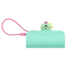 니니즈 볼캡 도킹형 20W 고속충전 보조배터리 5000mAh C타입, C타입, 죠르디 민트