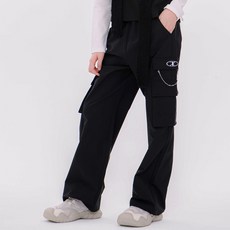 applepink 青少年寬版彈力梭織鏈條裝飾工裝褲 U107