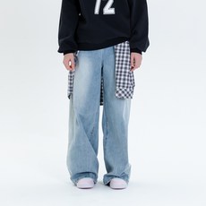 JCB 男童寬鬆水洗寬版牛仔褲 U145